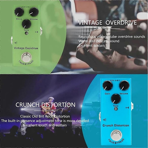 Elektrisk Gitarr Effekter Pedal Mini Crnch Distoriton