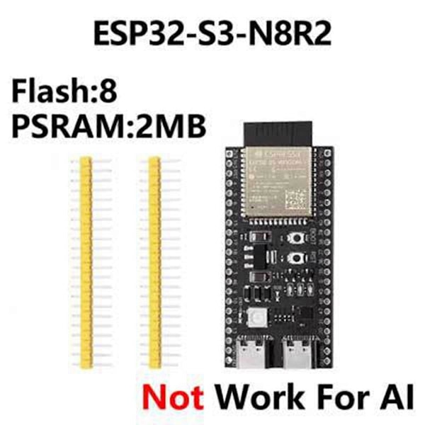 ESP32-S3 Kehityskorttisarja 2.4G Wifi BT Moduuli ESP32-S3-N8R2, 44Pin Type-C Liitäntä, Ihanteellinen