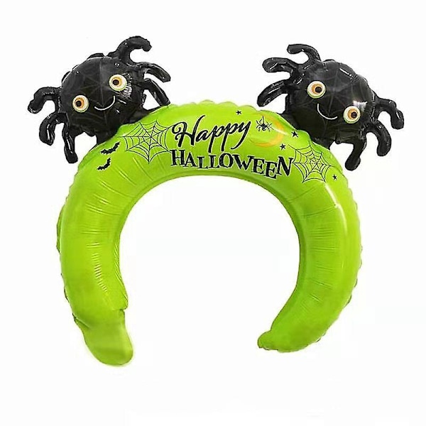 Halloween-dekoration, aluminiumsfilmballon, karnevalsfestflagermus, græskar, spøgelsesheks, gummibåde til børn style 17