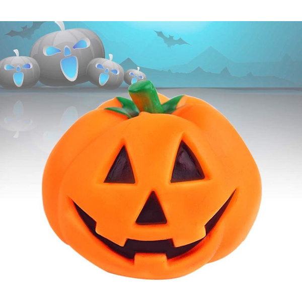 Sällskapshund Halloween pumpa leksak, roliga tuggleksaker för hundar barnsjukdomar, pipiga leksaker Talande pumpa husdjur leksak för hem halloween fest, Halloween prydnader -