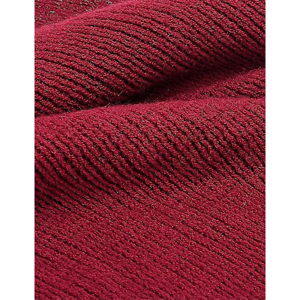 Lätt damscarf med gyllene kant, texturerad stickad filt, sjal med fransar