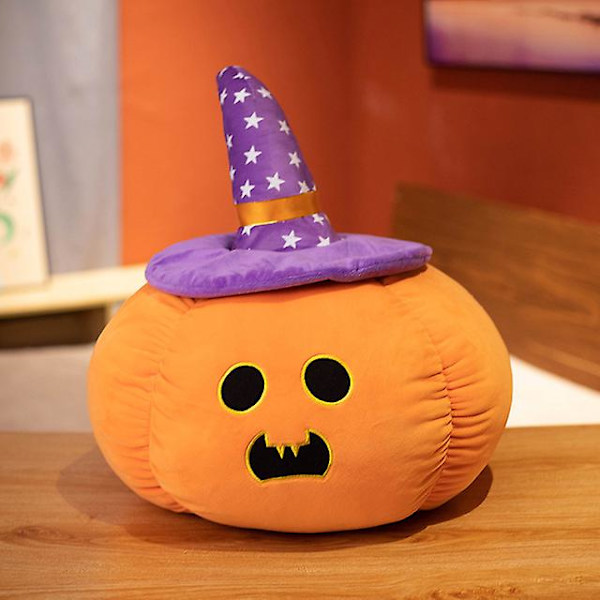 Jwl-hot Sale Simulaatio Kurpitsa Joulu Halloween Lahjalelut Pehmo Tyyny Pehmo Tyyny Nukke Mini Kurpitsa Lelu Lasten Kodinsisustus purple dot 35cm