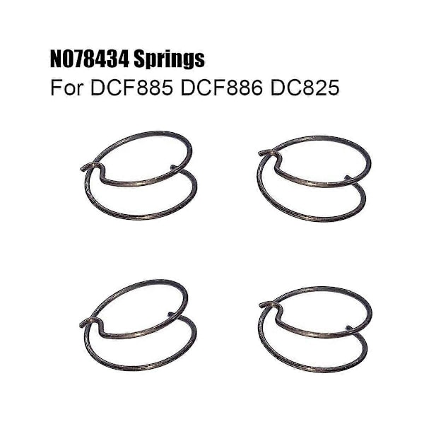 4-pack N078434 N089668 Fjäder, Passar DCF885 DCF886 DCF887 DCF840 DCF850, Fjädersats för Slagskruvdragare