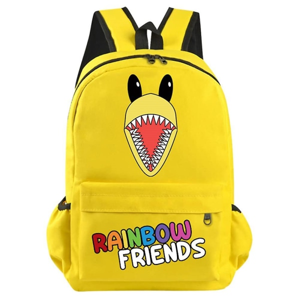 Roblox Rainbow Friends Ryggsekk Stor kapasitet Barn Voksne Uformell skoleveske ryggsekk Yellow