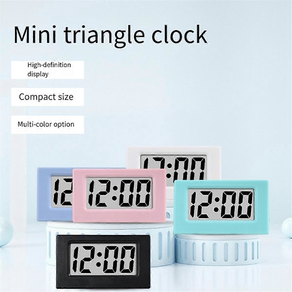 Mini Klocka Triangel LED-Skärm Lectronisk Digital Väckarklocka Skrivbordsklocka för Hemmakontor Bord B