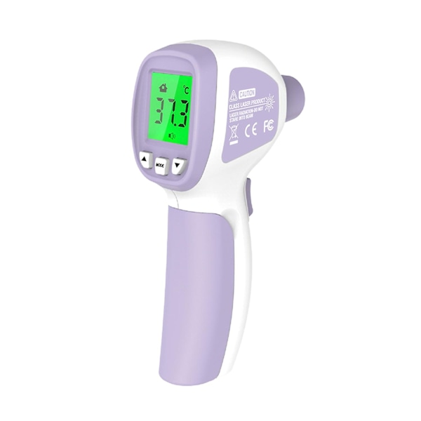 LCD Digital IR Termometer Beröringsfri Infraröd Panntermometer Febertermometer Dubbelläge Tem