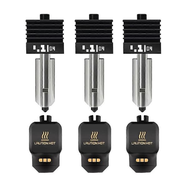 3 STK 0,4 mm dyse Hot End for Bambu Lab P2S/X2D/H2D/H2S/H2C A1/A1 Mini Hotend 3D-printerdeler Erstatningsdyse