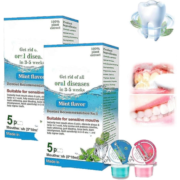 Oral-heal Jelly Cup -suuvesi, palauttaa hampaiden ja suun terveyden, Oral Heal -suuvesi, poistaa pahanhajuisen hengityksen ja puhdistaa