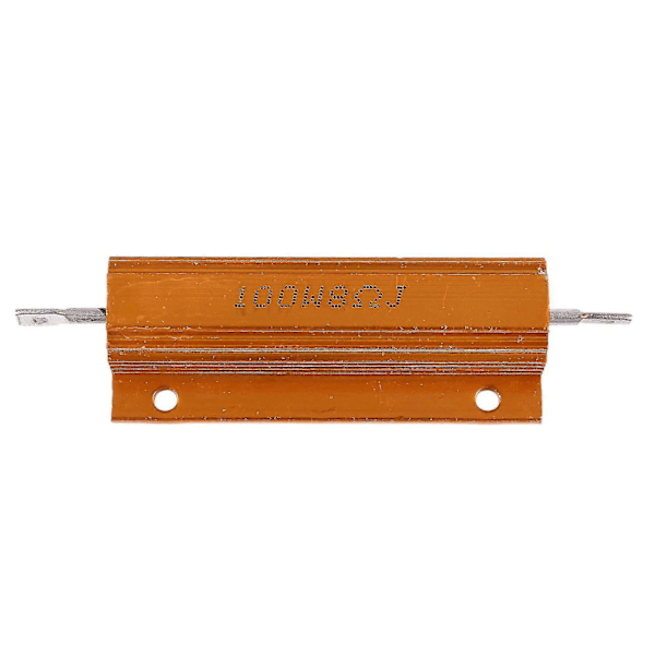 2x Guld Aluminiumbeklädd Effektmotstånd Resistans 100w, 8 Ohm 8r