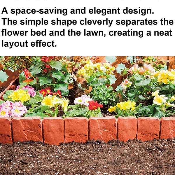 Hagegjerde i plast, ingen graving, hagekantpaneler, landskapsgrensepaneler, støttegjerde for blomsterbed, plener, stier Grey 10 pcs