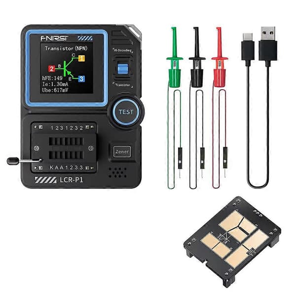 LCR-P1  istor Tester Multimeter Triode NPN PNP MOSFET SMD Kapasitans Resistans Multifunksjon