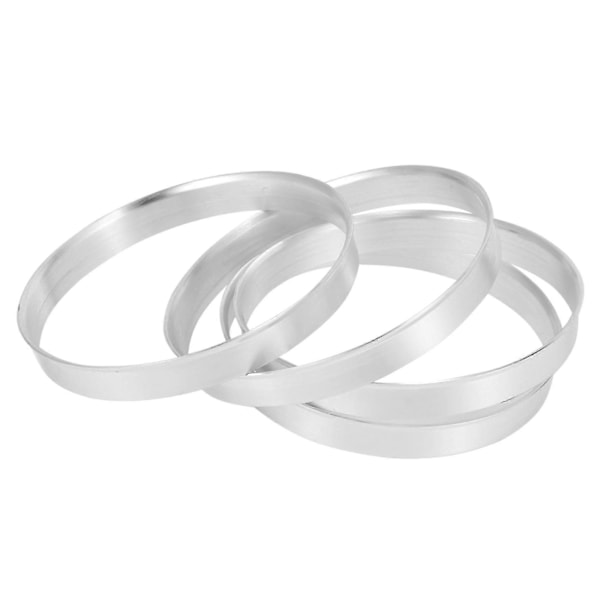 4 st Universal Aluminium Navringar Hjulset 74,1 mm Yttermått 72,6 mm Inre Mått