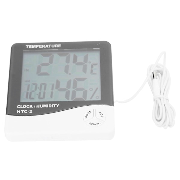 Digitalt Termometer Hygrometer Temperatur Fugtighedsmåler til Indendørs Hjemmekontor