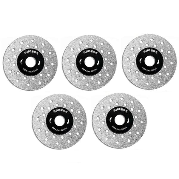 5 STK Dia 100mm Slipe- og kutteskive for stein