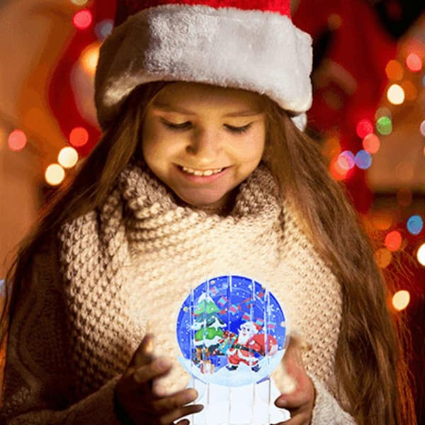 3D Figur Ornamenter Pop-Up Kort Julekuleform