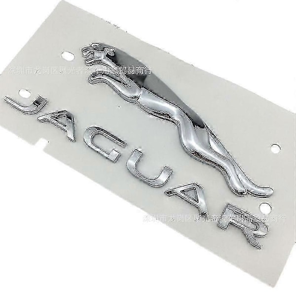 Passar Jaguar Xf Xe Fpace Bakre Bagagelucka Logotyp Jaguar Engelsk Font F-pace Modifierad Fordonslogotyp