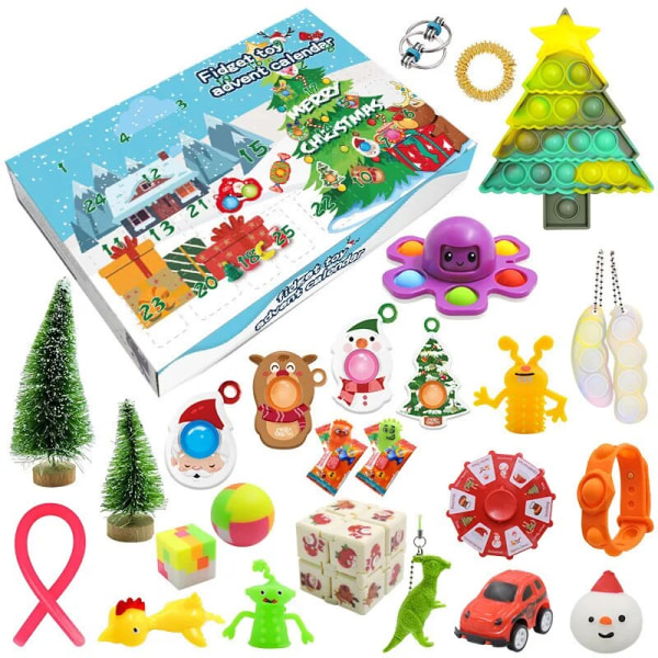 24 dager/sett Fidget Toys Jule-adventskalenderpakke Anti Stress Toy Kit Stress Relief Figet Toy Blind Box Barnejulegave style 3