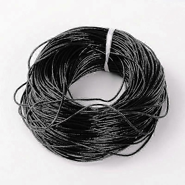 Nötskinnsläder Snöre 1mm 1.5mm 2mm 3mm Svart Brun Peru Läder Smyckessnöre Material För Smyckestillverkning Diy 100m