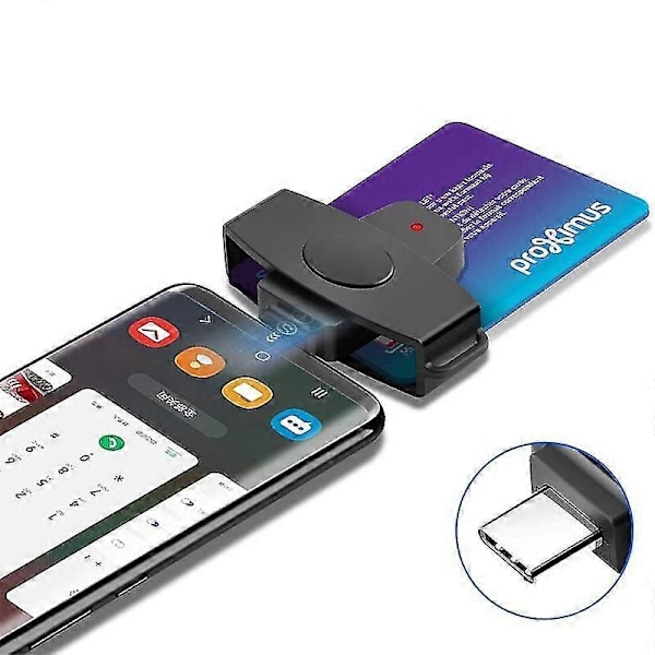 ROCKETEK CSCR3 Type-C Smart CAC Kortlæser IC ID SIM Bankkort Adapter til Laptop Android Telefon