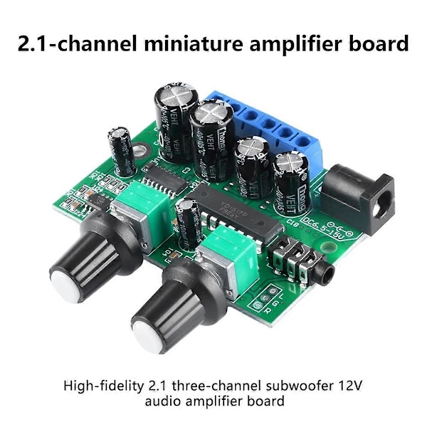 2.1 Kanal Klass D HiFi Effektförstärkarkort för Högtalare Subwoofer