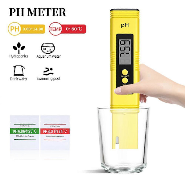 PH Vattenkvalitet Testmätare Set Digital Tester med LCD-skärm Test för Sim
