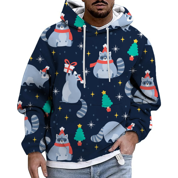 Herre jule 3d hættetrøjer Sweatshirt Pullover Print Honningkager Casual Harajuku Overdele Efterår Vinter Oversized luksustøj style 9 5XL