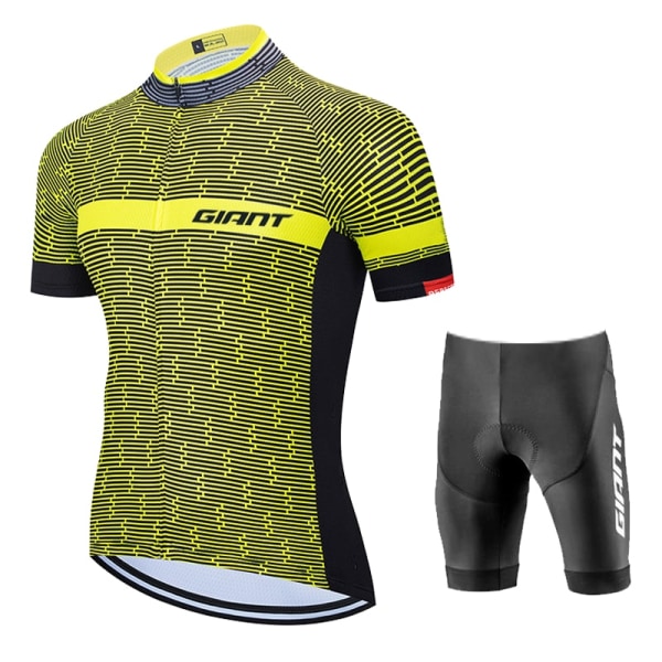 Sykkeltrøyesett 2023 GIANT menns kortermet sommer MTB sykkeluniform Ropa Ciclismo Cycling Maillot Sykkelklærdress Photo Color-7 XL