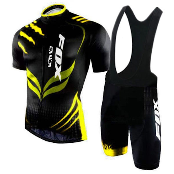 Maillot Cyclisme 2023 Oranssi Pyöräilypaita Set Miesten FOX RIDE RACING Polkupyöräily Lyhythihaiset Vaatteet Mtb Pyöräilyasut Vaatteet 5 M