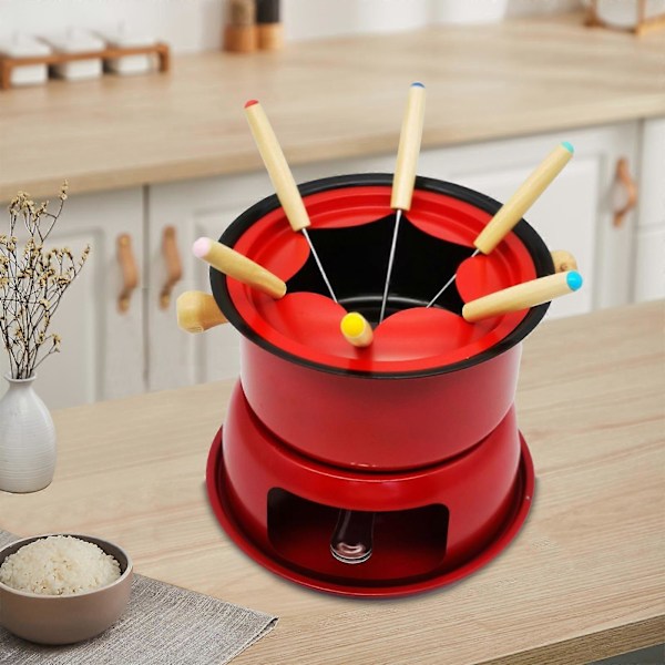 Støbejerns Fondue Grydesæt Letvægts Mini til Fødselsdagsfest Udendørs Bryllup