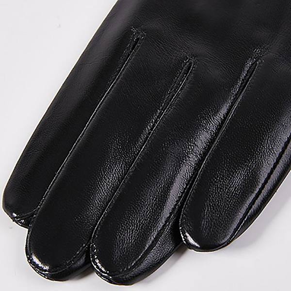 Evago aito vuohennahkakäsineet miehille - miesten käsineet Lämpimät Pehmovuorattu Talvikosketusnäyttö Musta ja Ruskea BLACK XL