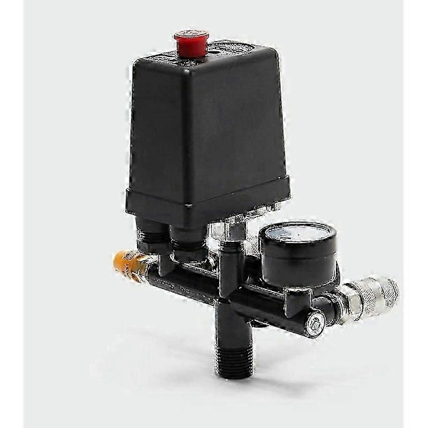 Trykregulator med trykafbryder til kompressor Trykafbryder 2 displays