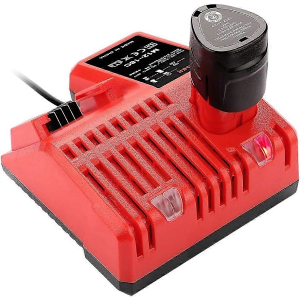M12-18C Li-ION Batterioplader til Milwaukee 12V 14.4V 18V C1418C 48-11-1815/1828/1840 Lithium Batteri M18 M14 M12