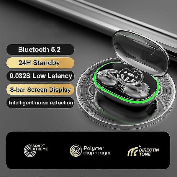 Näkymättömät Unikuulokkeet Langattomat Bluetooth 5.3 Kuulokkeet IPX5 Vedenpitävät Melunvaimennusnappikuulokkeet Kosketusohjattavat Kuulokkeet