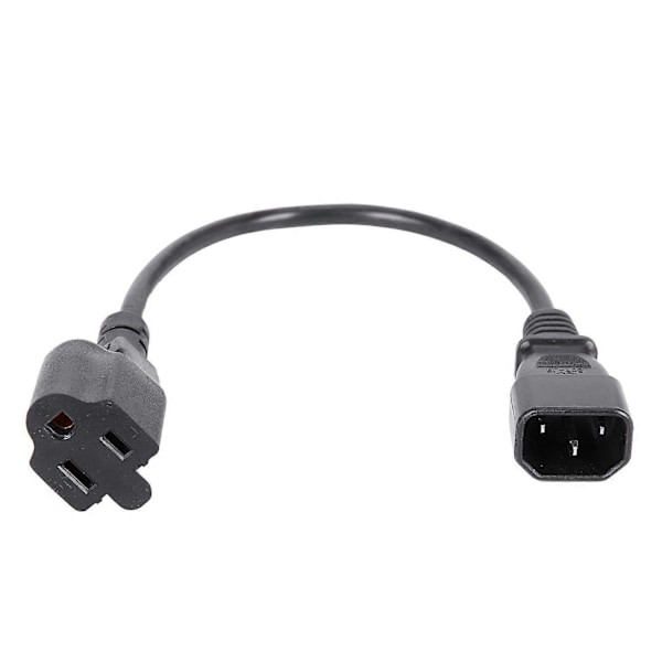 1 fot IEC 320 C14 Hanplugg till NEMA 5-15R 3 Honkontakt PC-strömadapterkabel Svart