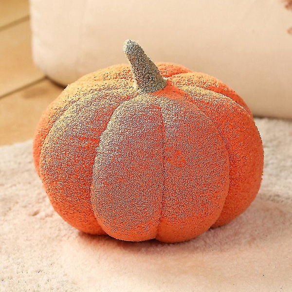 Fyldt græskar Fluffy Pumpkin Plys Legetøj Holdbar Halloween Græskar Dekorativ sofa Pudepude Blødt græskar Legetøj Gave orange