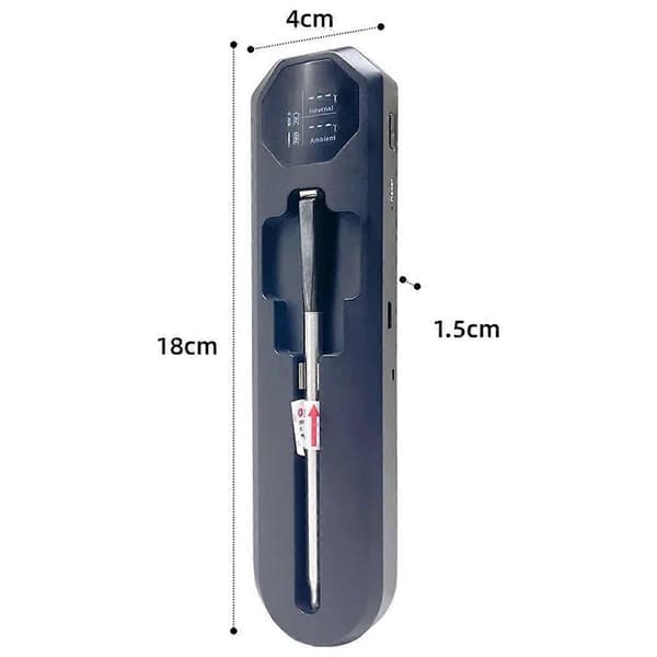 Trådlös Digital Kötttermometer Dubbel Termometer Keramisk Sond IPX7 Vattentät Bluetooth Grill BBQ