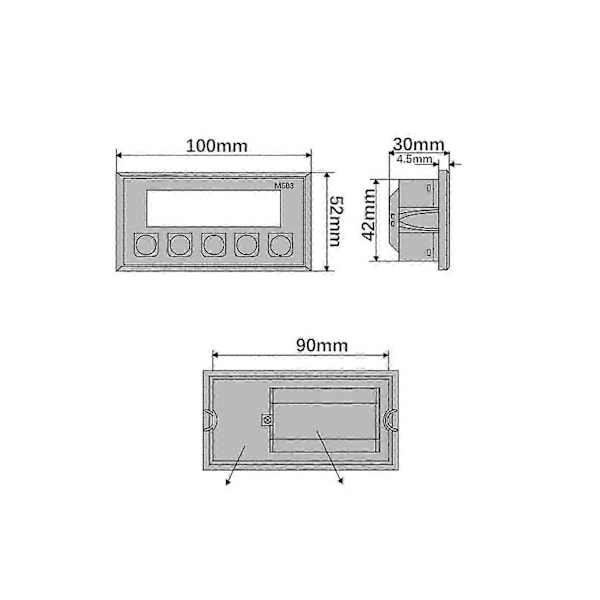 M503 Magneettinen asteikko DRO näytöllä ja magneettinauhalla, 5+5mm napaväli asteikko p20241126132