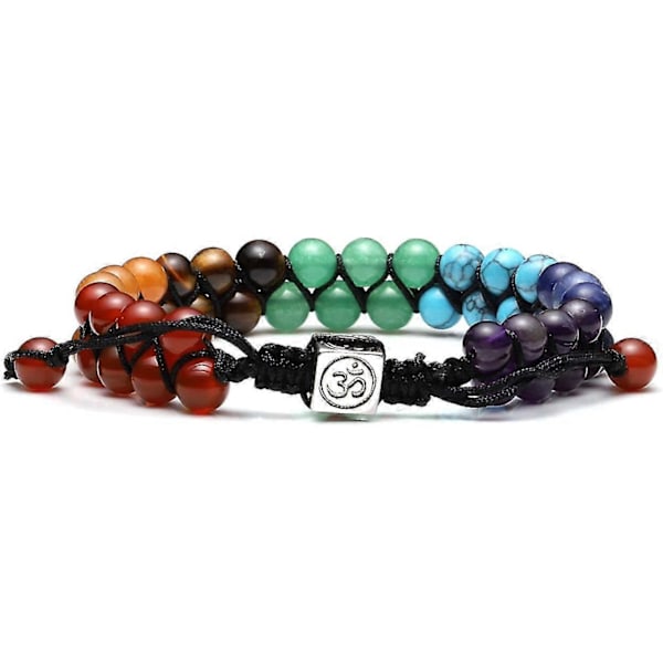 Helbredende Krystaller Armbånd Reiki Reb Flettet Ædelsten Til Yoga Meditation Angstlindring
