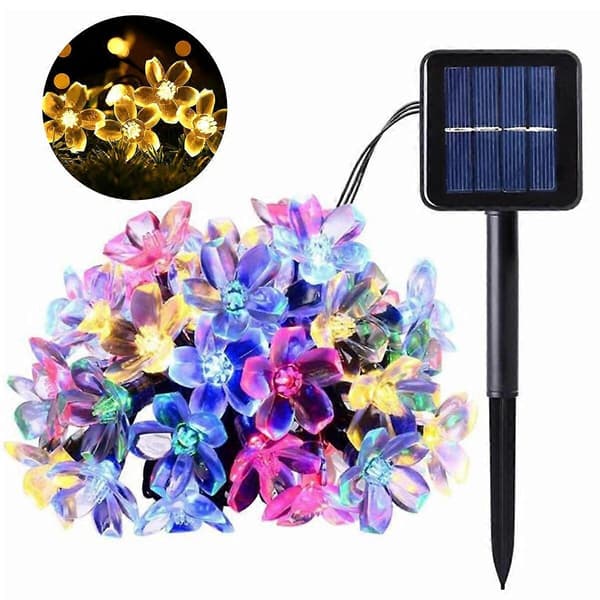 7M 50 LED Sakura Solcellslampor Trädgårdsfebeljus
