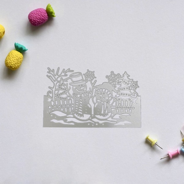 Snögubbe Präglingsstansar för Julkortstillverkning DIY Scrapbooking Album