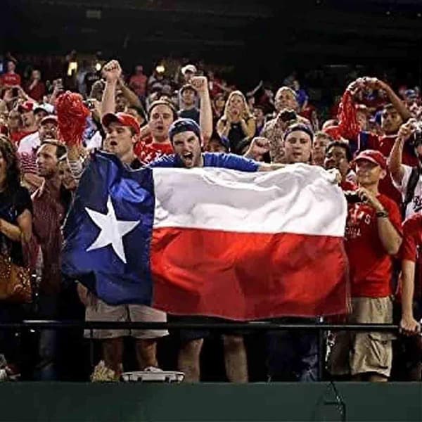PringCor Texas Flagga 3x5FT Broderad Utomhus Tålig Kraftig
