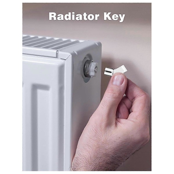 Radiatornøkkel, 6-pakning Radiator Luftventilnøkkel for Lufting av Gamle Radiatorer