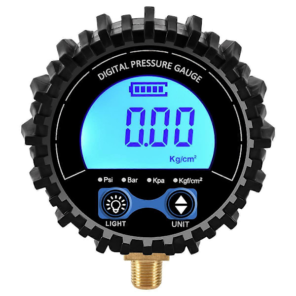 Digital däcktrycksmätare Däcktestare Display Lufttryck Manometer Snabbkopplingskoppling