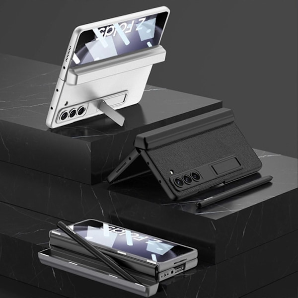 Samsung Galaxy Z Fold 5 -kotelo kynätelineellä, magneettinen saranoitu sisäänrakennettu kynäteline, näytönsuoja ja jalusta PU-nahkakotelo Fold 5