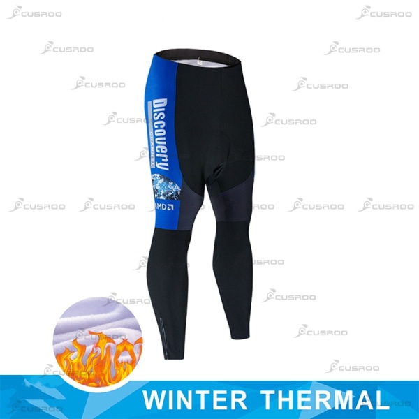 DISCOVERY TEAM LANGE sæt MTB cykeltrøje Specialfremstillet Ropa Ciclismo Short Cycling Wear Team Winter Thermal Fleece 7 L