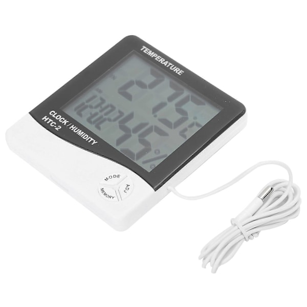 Digitalt Termometer Hygrometer Temperatur Fugtighedsmåler til Indendørs Hjemmekontor