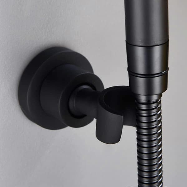 304 Rustfritt Stål Svart Dusjhodeholder Universal Hånddusjholder 360 Justerbar Dusjhodeholder