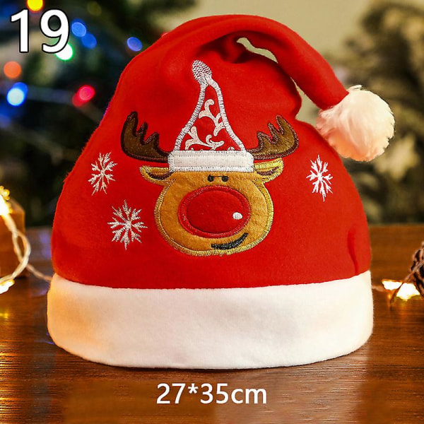 Nye julehatter Voksne Barn Barn Kostyme Julenissen Snømann Reinsdyrfestival Lue Ornament For Navidad Nyttårsgaver 19 27*35cm