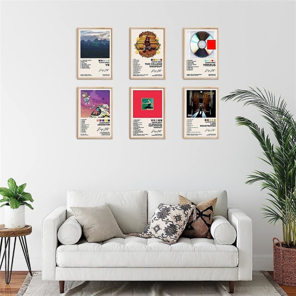 Ye Kenye West Album Plakat Musikk Album Plakat For Room Estetisk Canvas Wall Art Soverom Dekor