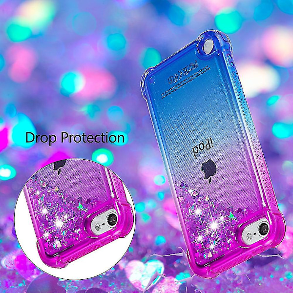 Gradient Glitter Pulver Flydesand TPU Cover til iPod Touch (2019)/Touch 6/Touch 5